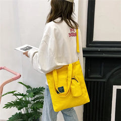 Eco-Friendly Canvas Shoulder Bag Large Reusable Shopper Tote