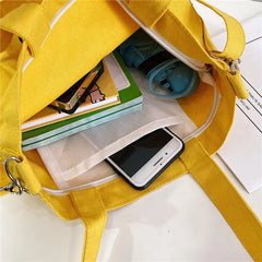 Eco-Friendly Canvas Shoulder Bag Large Reusable Shopper Tote