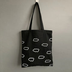 Clouds Printing Tote Shopping Bag for Girls Ladies