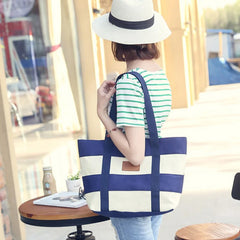 Women Canvas Beach Bags Large Handbags Female Shoulder Bag