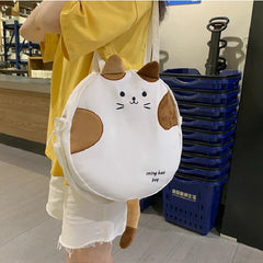 Funny Cat Handbag Women Canvas Shoulder Bag