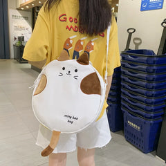 Funny Cat Handbag Women Canvas Shoulder Bag