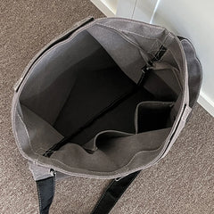 Women Canvas Shoulder Bag Large Capacity Shopping Handbag Soft Casual School