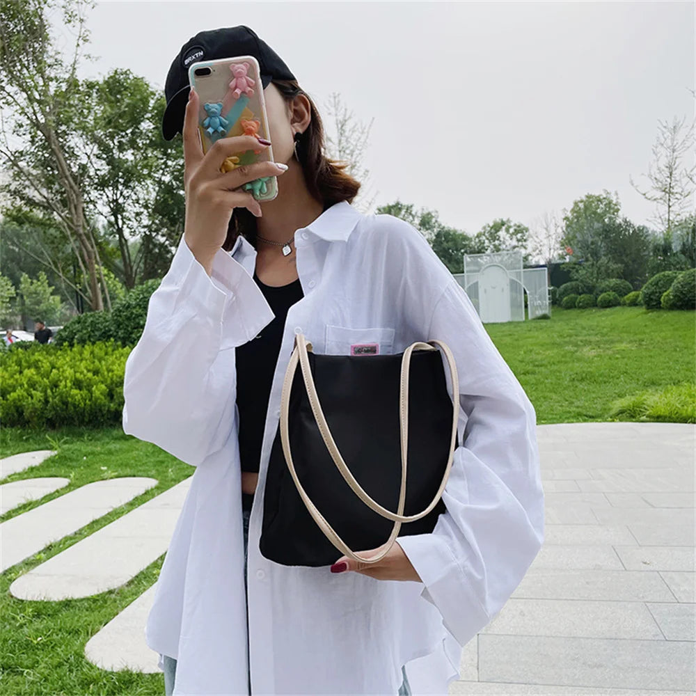 Women Canvas Crossbody Bag Large Capacity Shopping Handbags