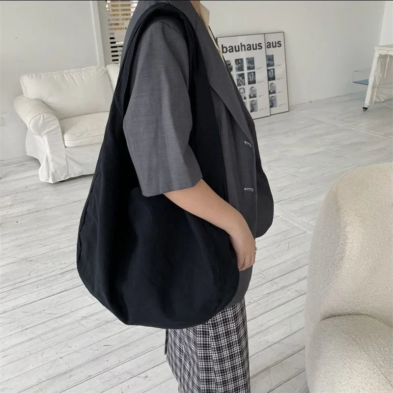 Canvas Crossbody Bag Large Capacity Shoulder Bag Retro Hobos Bag