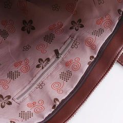 Women Canvas Daily Large Capacity Zipper Shoulder Tote Bag