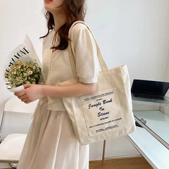 Jungle Book Print Canvas Shoulder Bag Women Casual Tote Large Capacity
