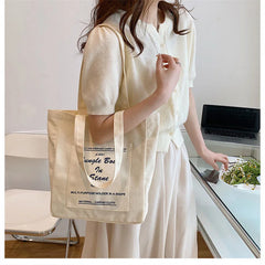Jungle Book Print Canvas Shoulder Bag Women Casual Tote Large Capacity