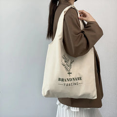 Canvas Flower Tote Shopper Bag Eco Reusable Shopping Bag Girl Beach Travel