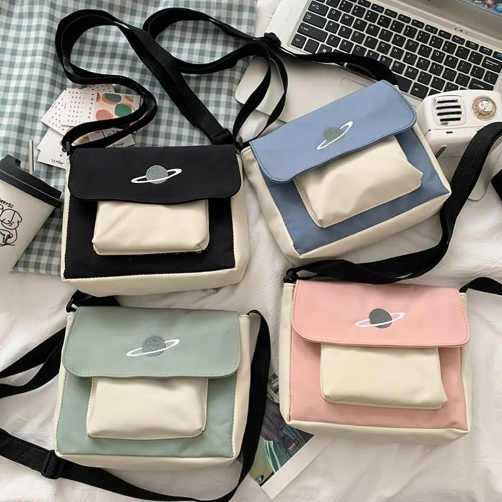 Women Canvas Messenger Bag Youth Ladies Shoulder Bag