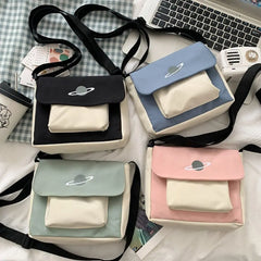 Women Canvas Messenger Bag Youth Ladies Shoulder Bag