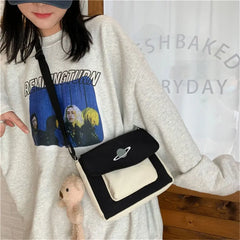 Women Canvas Messenger Bag Youth Ladies Shoulder Bag