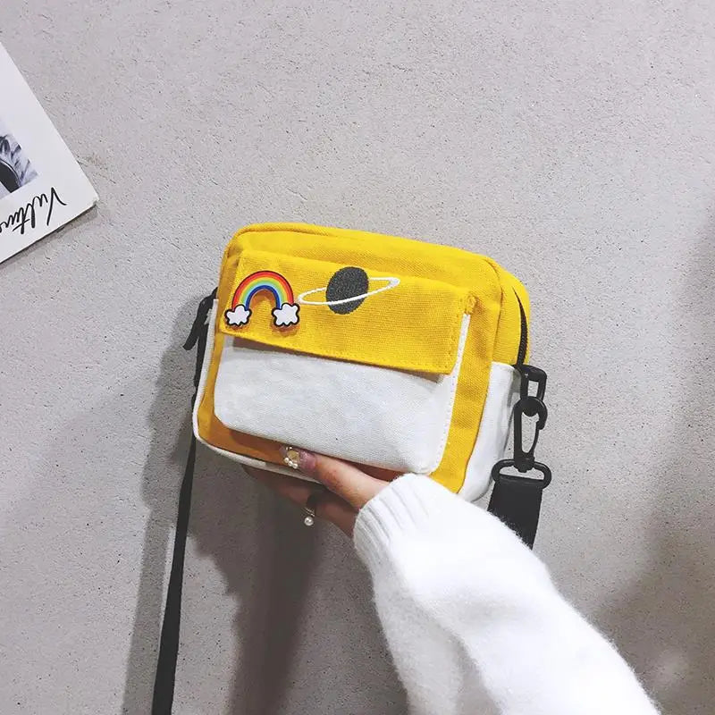 Women Canvas Mini Handbag Crossbody Bags Ladies Clutch Messenger Shoulder Bag