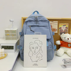 Canvas School Bag Waterproof Travel Backpack Teenager Girl Boy School Backpack