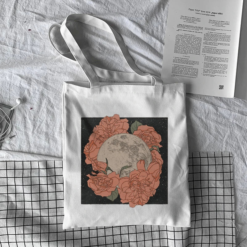 Women Canvas Shopping Bag Large Books Bag Female Eco Handbag Tote