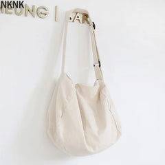 Canvas Shoulder Bag Crossbody Handbag Zipper Eco Book Bag
