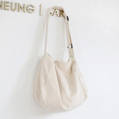Canvas Shoulder Bag Crossbody Handbag Zipper Eco Book Bag