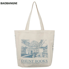 Canvas Shoulder Bag Daily Shopping Book Bag Handbag Large Tote For Girls
