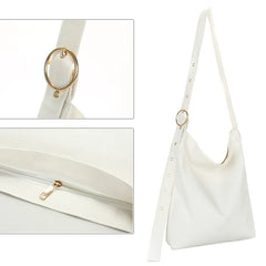 Canvas Shoulder Bag for Women Crossbody Handbag Tote Zipper Messenger Girls