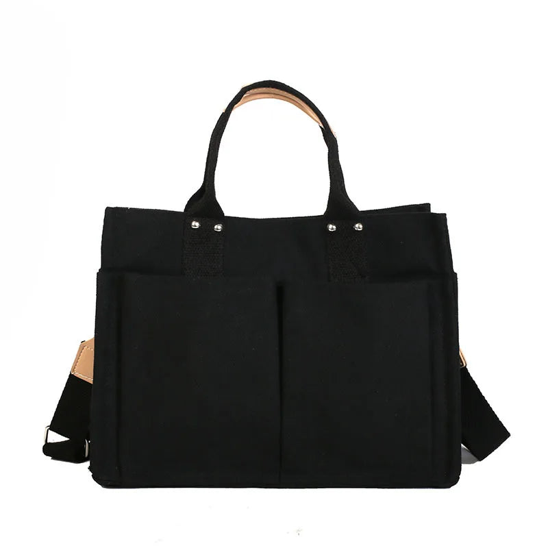 Women Canvas Shoulder Bag Large Capacity Crossbody Bag Vintage Messenger Bags