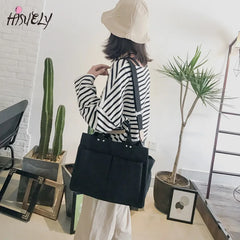 Women Canvas Shoulder Bag Large Capacity Crossbody Bag Vintage Messenger Bags