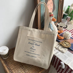 Jungle Book Canvas Shoulder Bag Women Casual Tote Large Capacity Shopping Beach