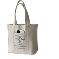 Jungle Book Print Canvas Shoulder Bag Women Casual Handbag Tote Large Capacity