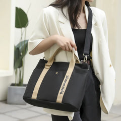 London Books Print Canvas Shoulder Bag Women Casual Handbag Tote Beach Shopping