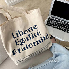 London Books Print Canvas Shoulder Bag Women Casual Handbag Tote