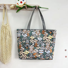 London Books Print Canvas Shoulder Bag for Women