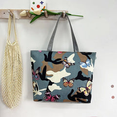 London Books Print Canvas Shoulder Bag for Women