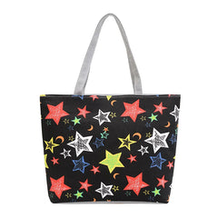 London Books Print Canvas Shoulder Bag for Women