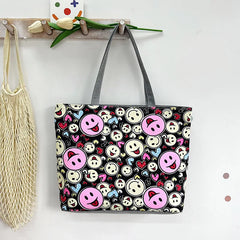 London Books Print Canvas Shoulder Bag for Women