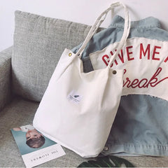Women Canvas Shoulder Bag Book Lovers Tote London Daunt Books