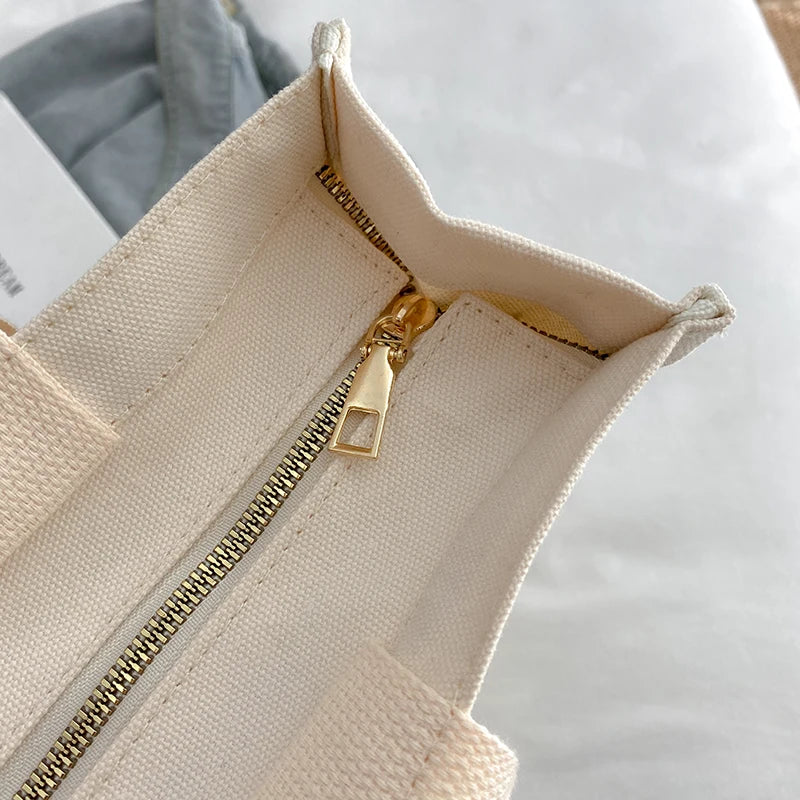 London Tea Print Canvas Shoulder Bag for Women