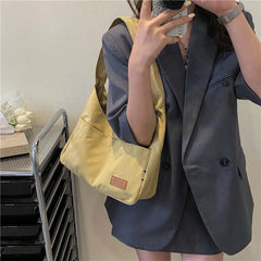 Women Canvas Shoulder Bag Korea Ladies Casual Handbag Tote Bag