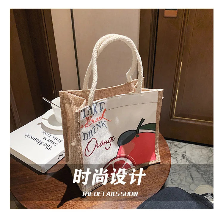 Canvas Shoulder Bag Small Handbag Casual Tote Eco Crossbody Vintage Messenger