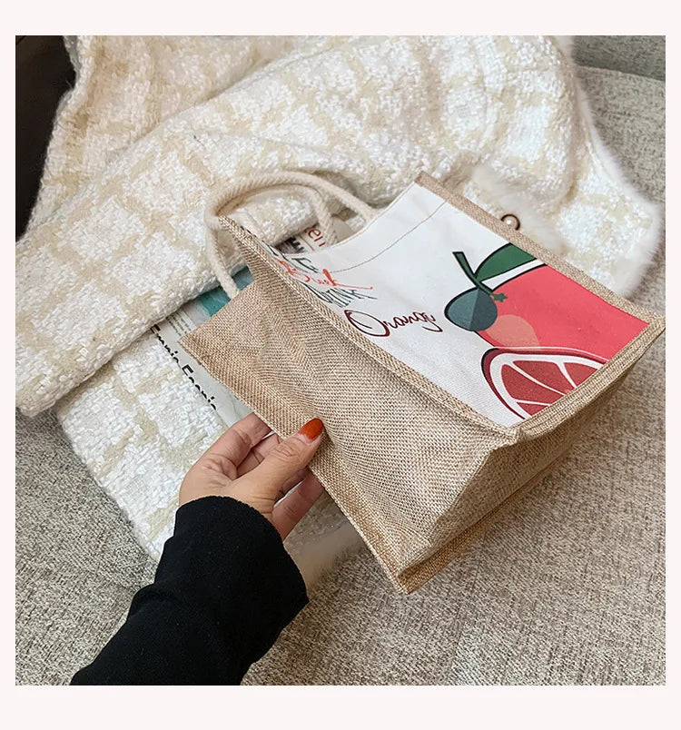 Canvas Shoulder Bag Small Handbag Casual Tote Eco Crossbody Vintage Messenger