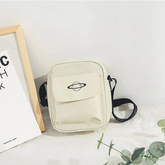 Women Canvas Shoulder Bag Small Cotton Messenger Crossbody Purse