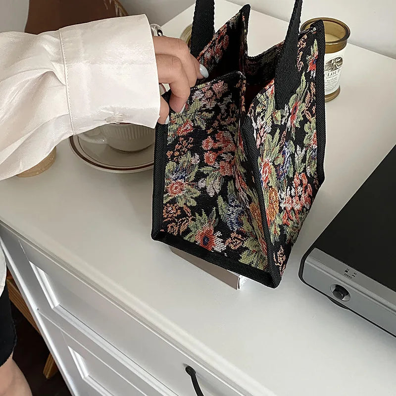 Vintage Floral Mini Style Shoulder Bag Female Flower Messenger Bags
