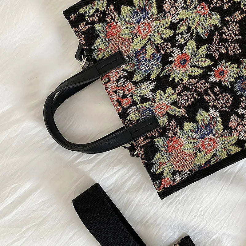 Vintage Floral Mini Style Shoulder Bag Female Flower Messenger Bags