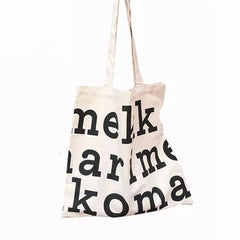 Women Canvas Shoulder Bags, Letter Print Style Large Capacity Handbag