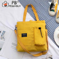 Women Canvas Shoulder Handbags Schoolbag Crossbody Bag Large Capacity