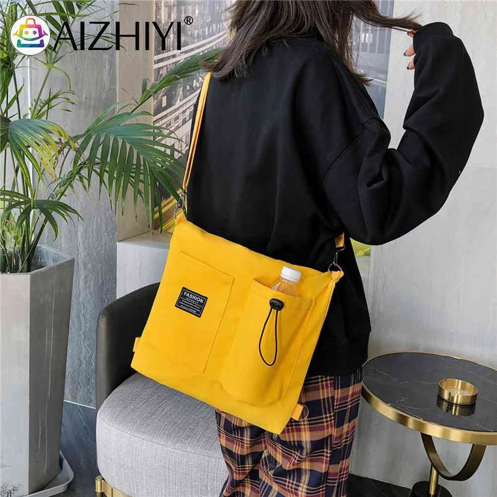 Women Canvas Shoulder Handbags Schoolbag Crossbody Bag