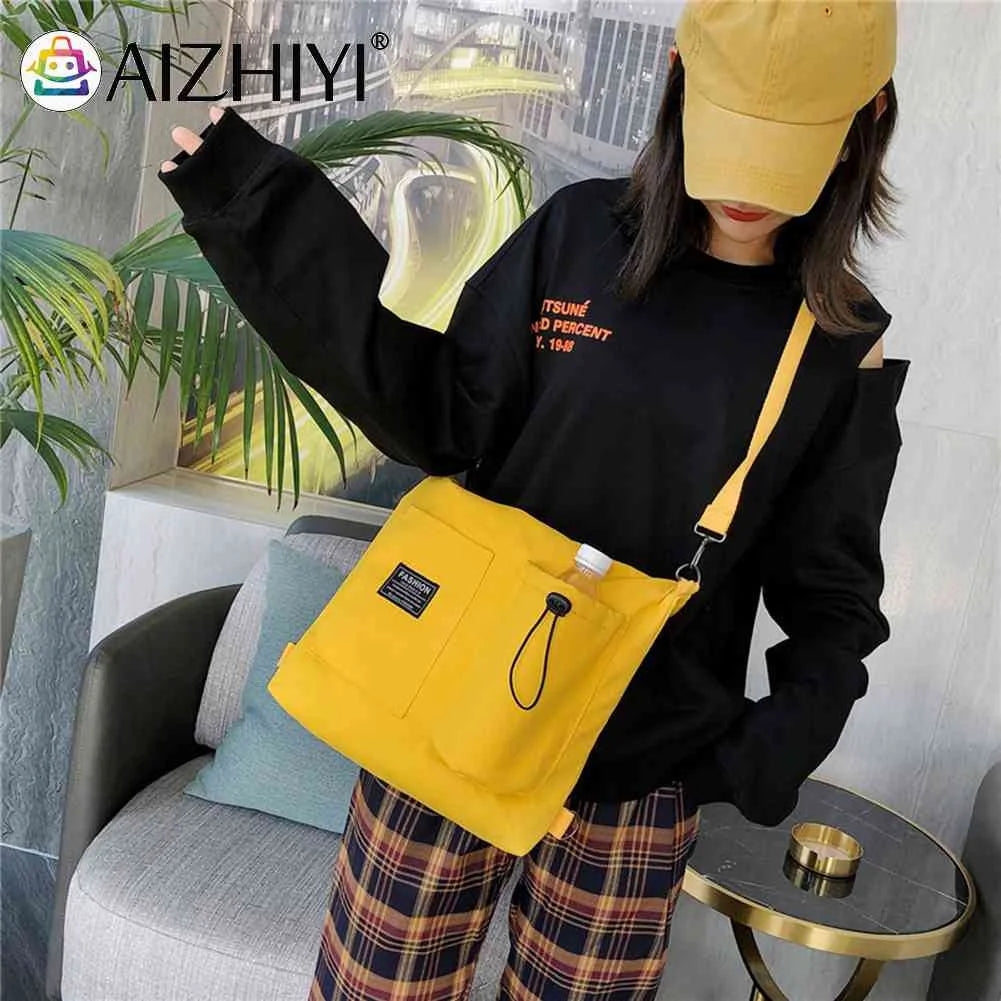 Women Canvas Shoulder Handbags Schoolbag Crossbody Bag