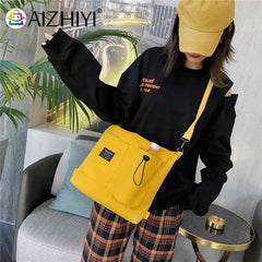 Women Canvas Shoulder Handbags Schoolbag Crossbody Bag