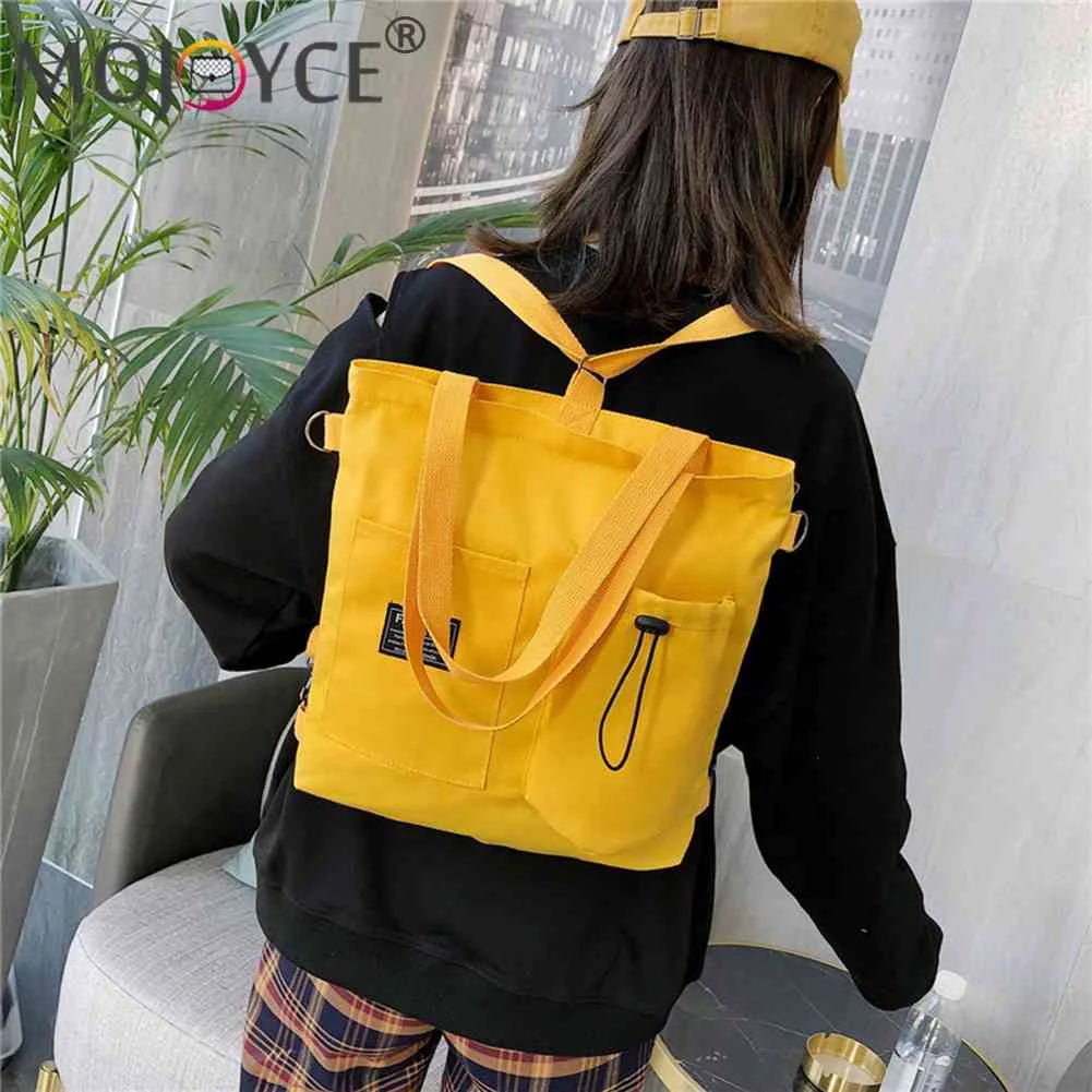 Women Canvas Shoulder Handbags Schoolbag Crossbody Bag Large Capacity Travel Sho
