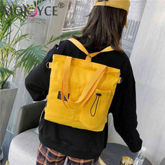 Women Canvas Shoulder Handbags Schoolbag Crossbody Bag Large Capacity Travel Sho