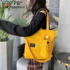 Women Canvas Shoulder Handbags Schoolbag Crossbody Bag Large Capacity