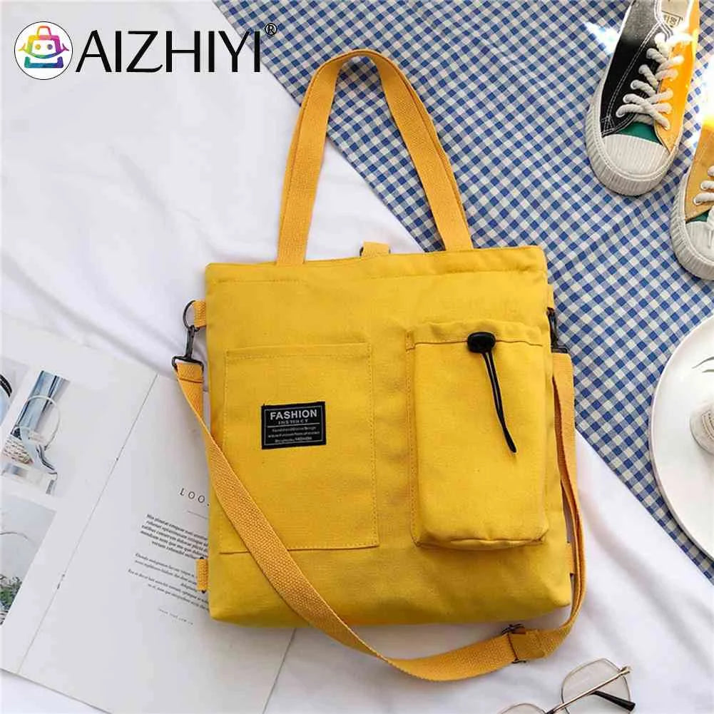 Women Canvas Shoulder Handbags Schoolbag Crossbody Bag